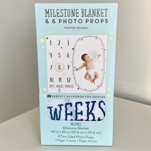 Baby Milestone Blanket & Photo Props Brand New - Picture 1 of 5